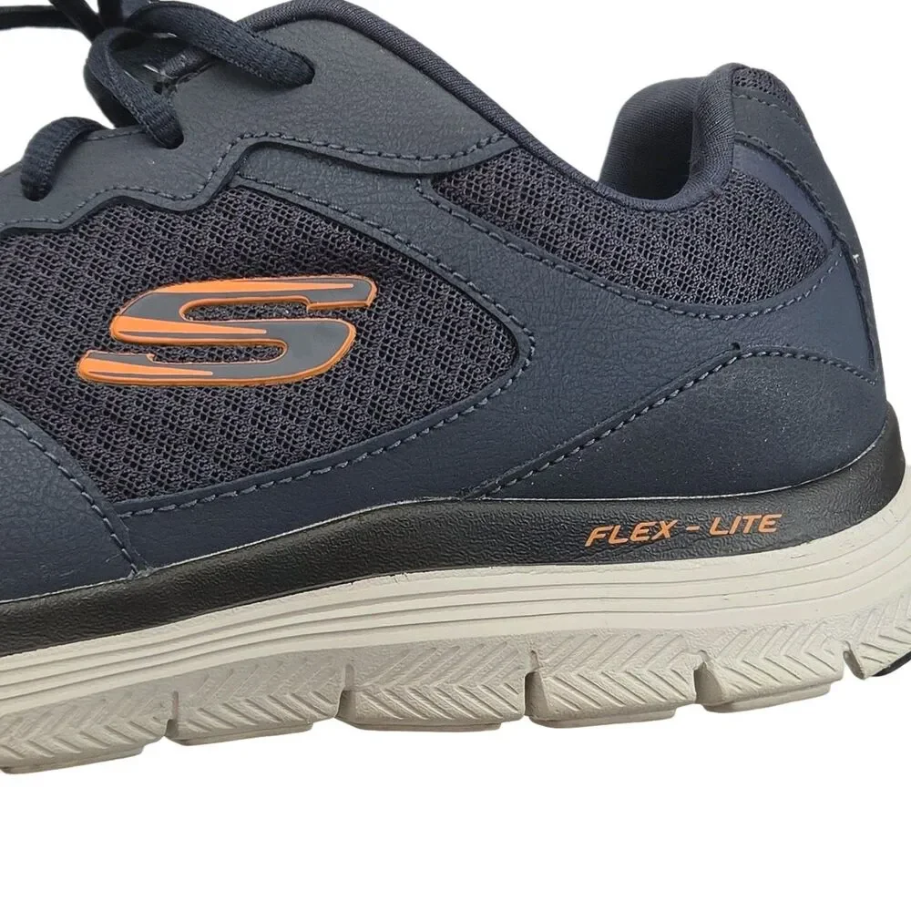 Skechers Sneaker Shoe Flex-Lite Blue Men Sz 9.5 Wide Fit Air Cool Foam 232225W